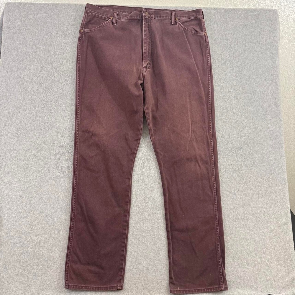 Vintage Wrangler 13MWZ Cowboy Cut Jeans Men's 42x34 Purple Burgundy USA